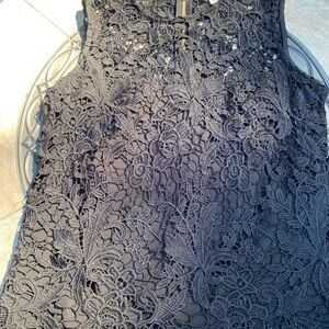Nanette Lepore Black Lace Blouse
